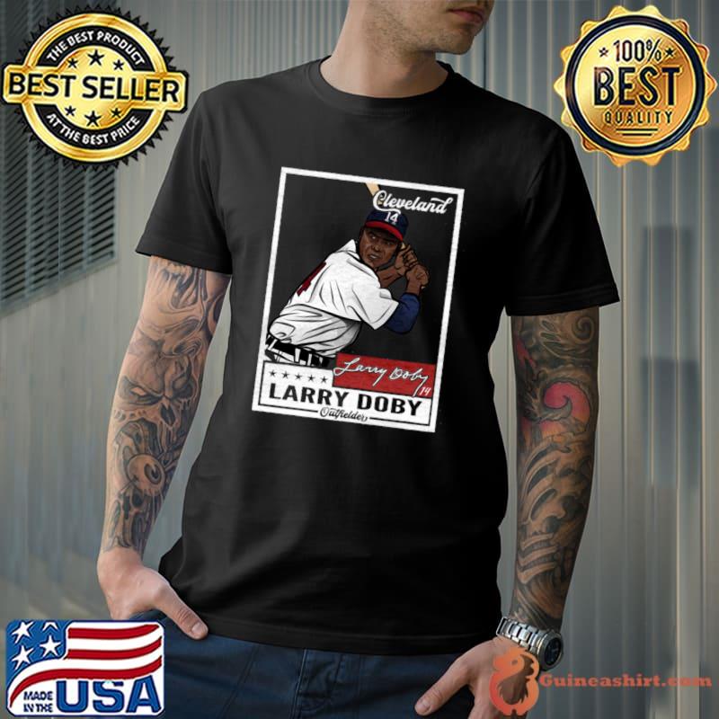 American professional baseball player in the Negro leagues larry doby throwback card T-Shirt