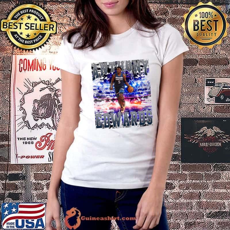 Anthony Edwards American professional basketball player for the Minnesota Timberwolves T-Shirt Ladiestee