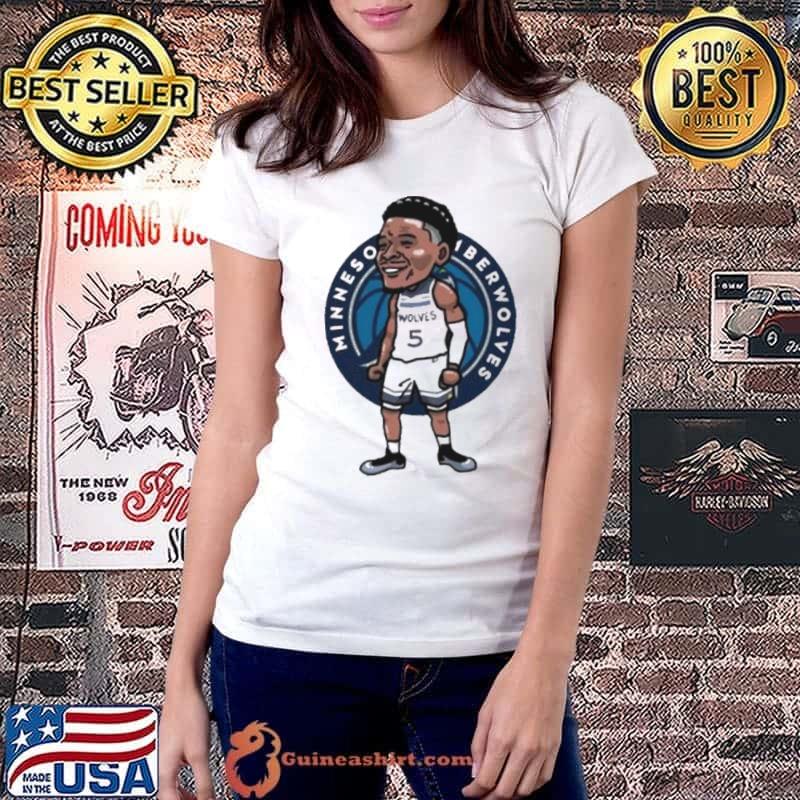 Anthony Edwards Minnesota Timberwolves player cartoon shirt