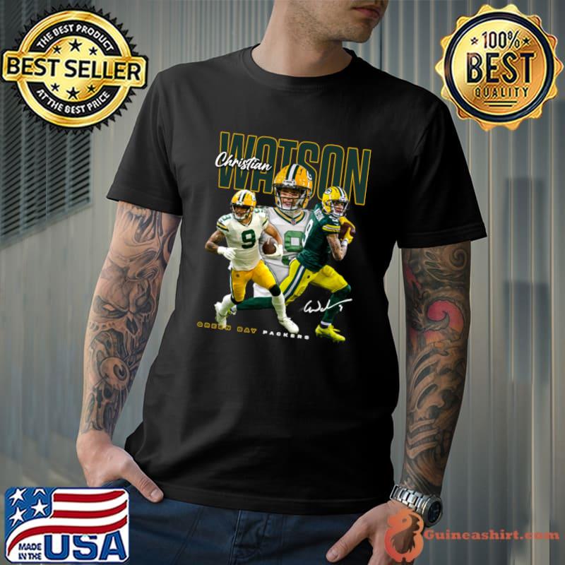 Awesome christian Watson American football wide receiver for the Green Bay Packers Collage T-Shirt