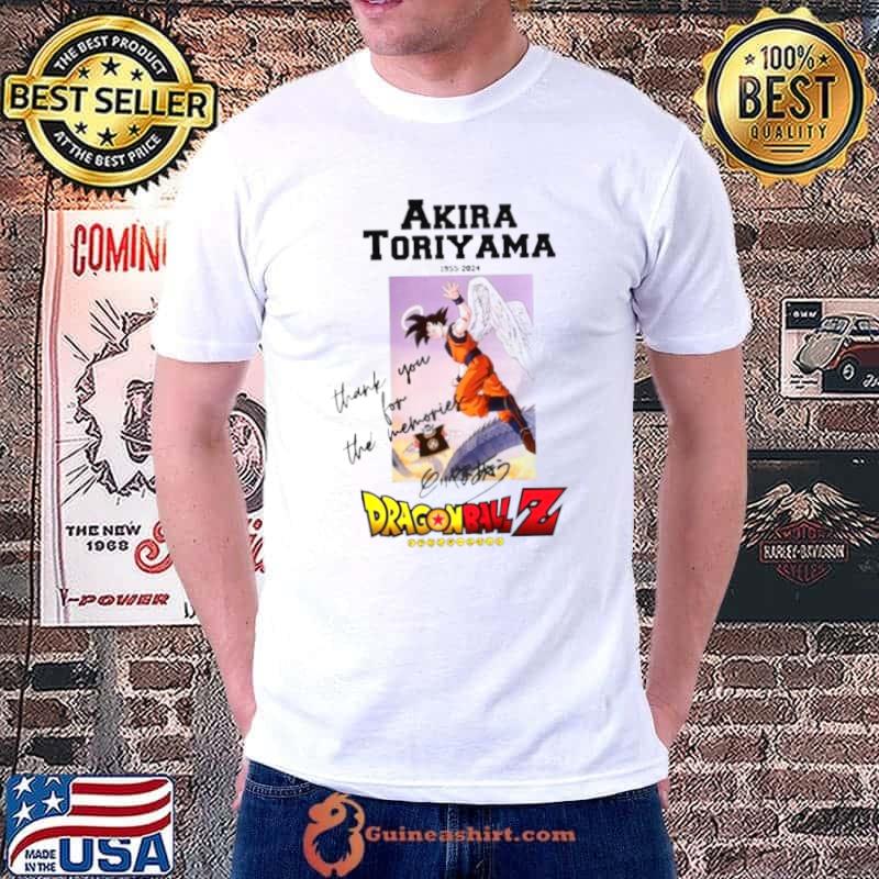 Best akira Toriyama 1955 2024 Dragon Ball Z Thank You for the memories signature shirt