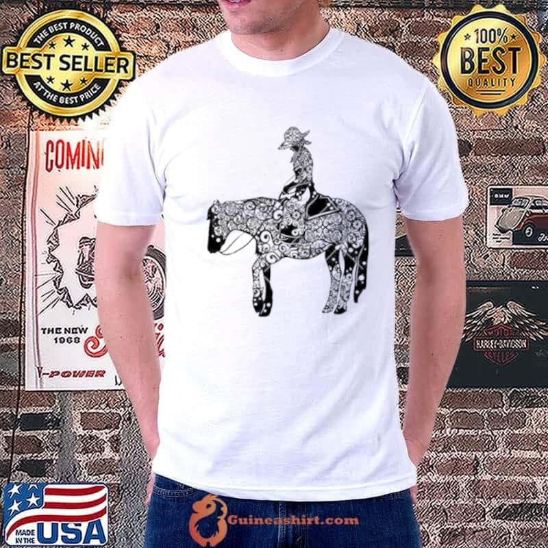 Best cowgirl On Horse Mandala Horse Mandala Girl shirt