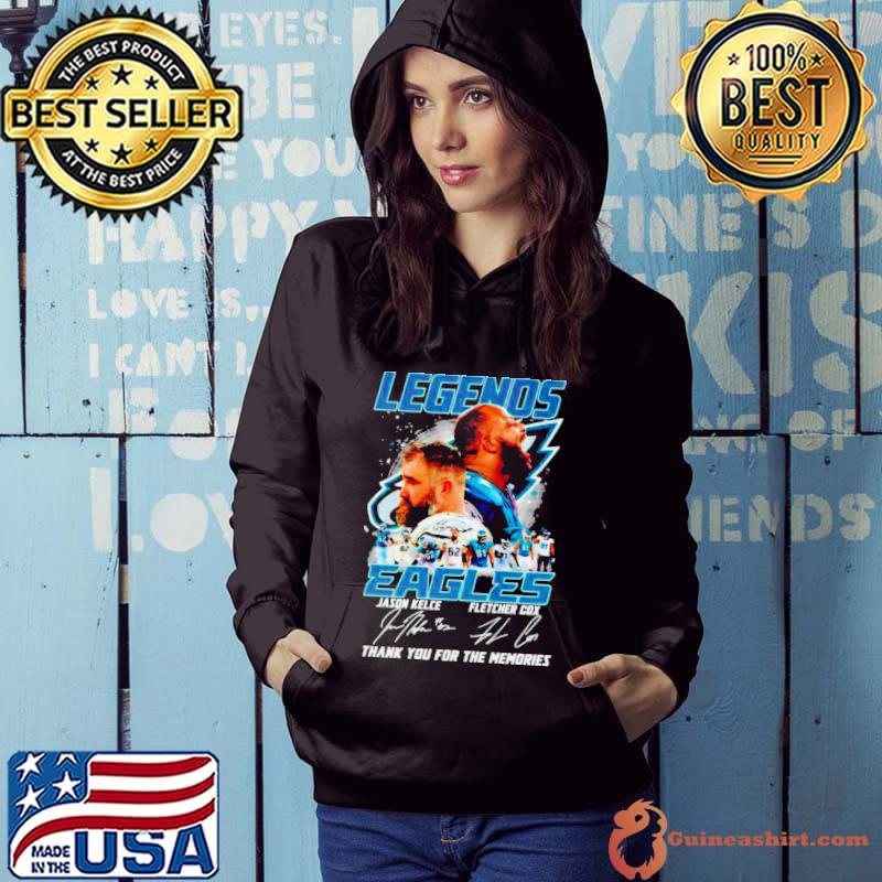 Best legends Eagles Jason Kelce Fletcher Cox thank you for the memories signatures s Hoodie