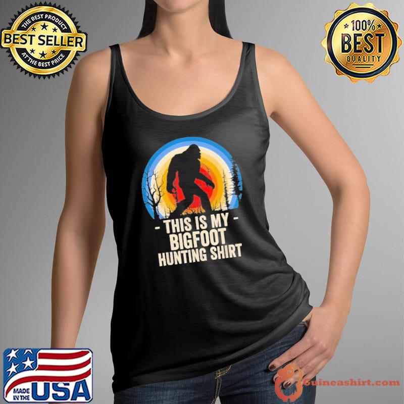Bigfoot Hunting This Is My Hunting Bigfoot Vintage Sunset shirt