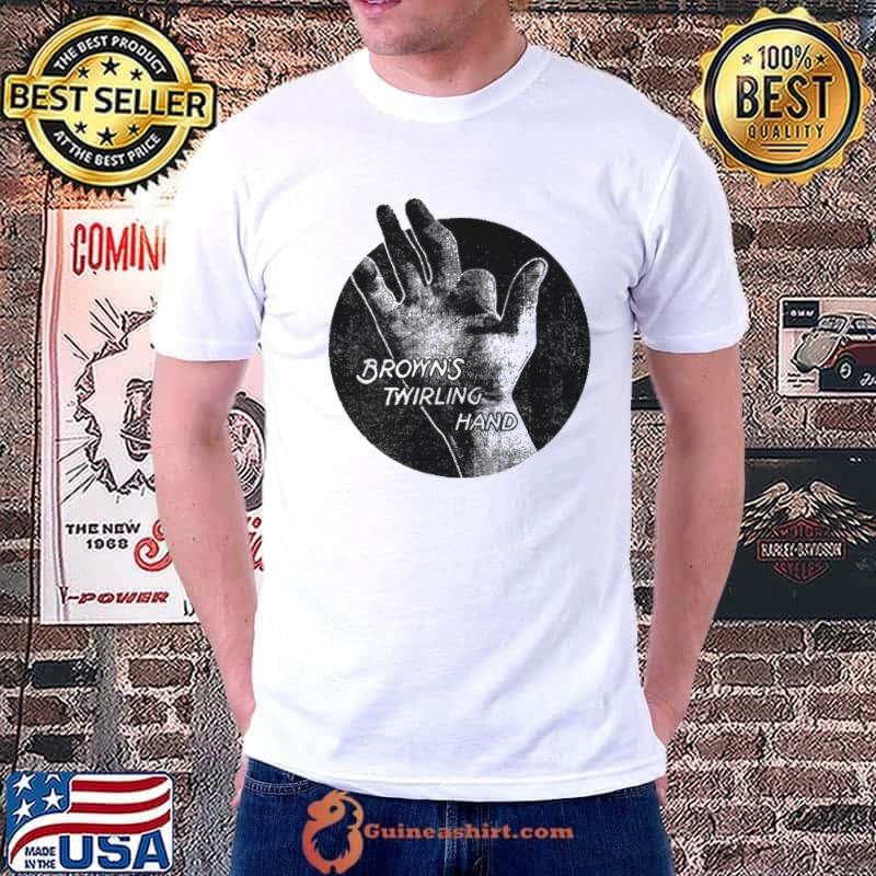 Brown’s Twirling Hand shirt