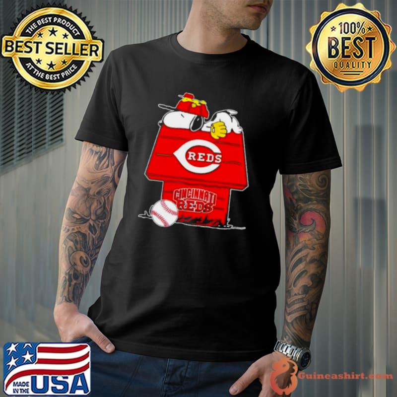 Cincinnati Reds Snoopy And Woodstock The Peanuts Baseball Shirt