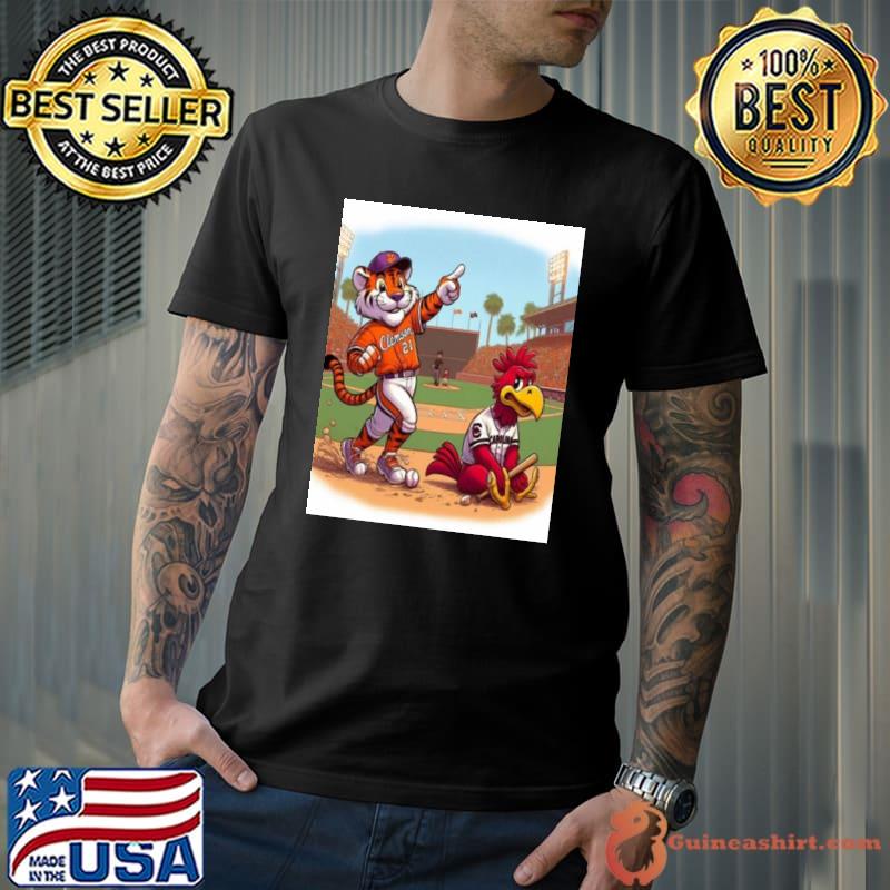Clemson Tiger Wins The Opener Over South Carolina Gamecocks In 12 Innings As Andrew Ciufo Walks It Off 5 4 Mascot shirt