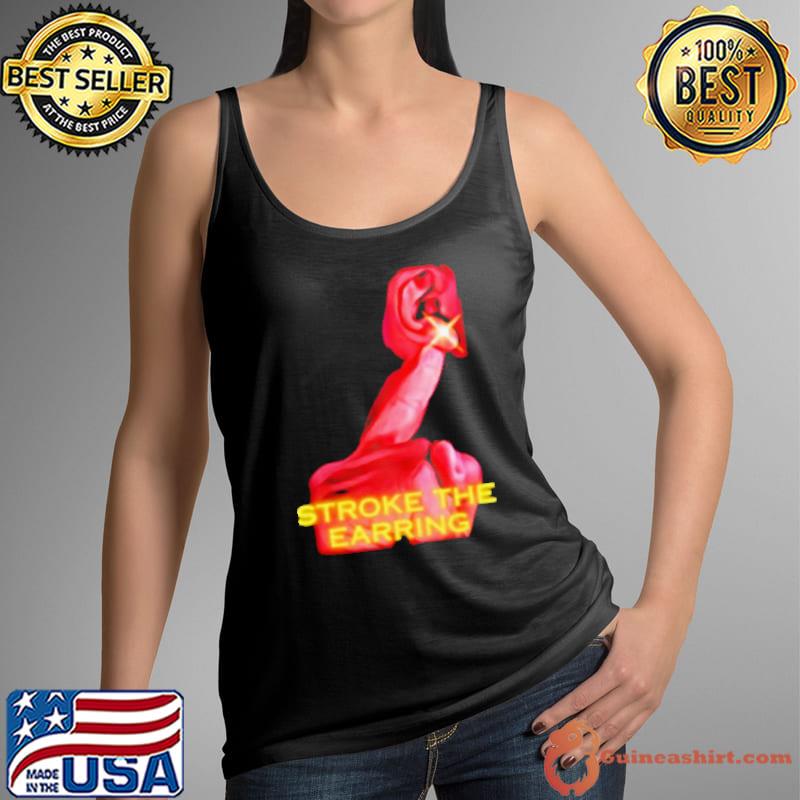 Derrick T. Lewis stroke the earring shirt