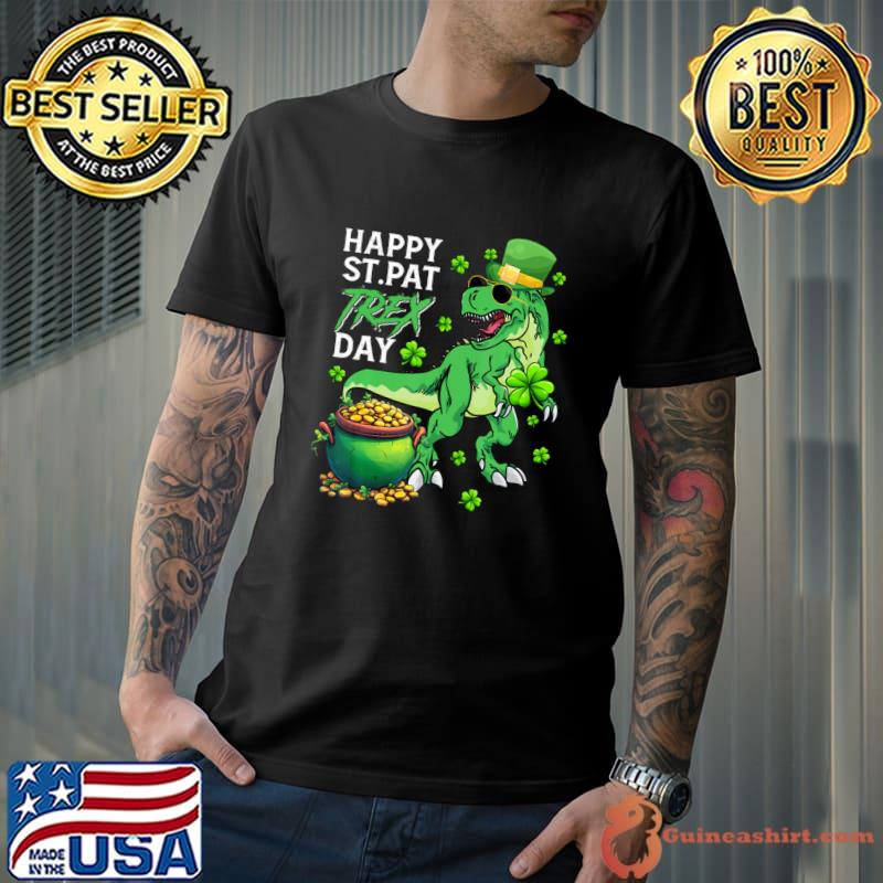 Dinosaur St Patricks Day Happy St Pat T Rex T-Shirt Unisex