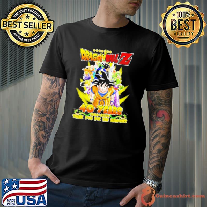 Dragon Ball Z 40 years 1984 2024 Thank you for the memories signature shirt