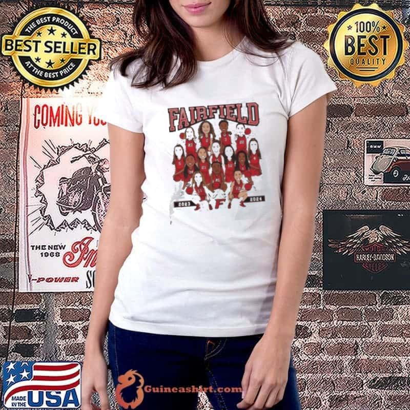 Fairfield Stags NCAA Women’s Basketball 2023 2024 Team Caricature Shirt Ladiestee