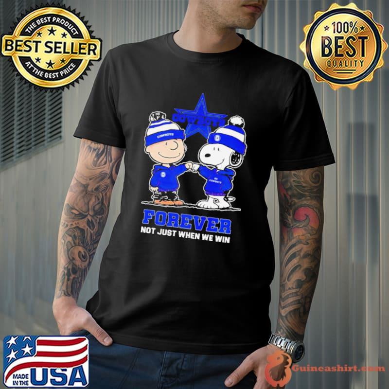 Go Cowboys Peanuts Snoopy and Charlie Brown Dallas Cowboys Forever Not Just When We Win 2024 Shirt Unisex