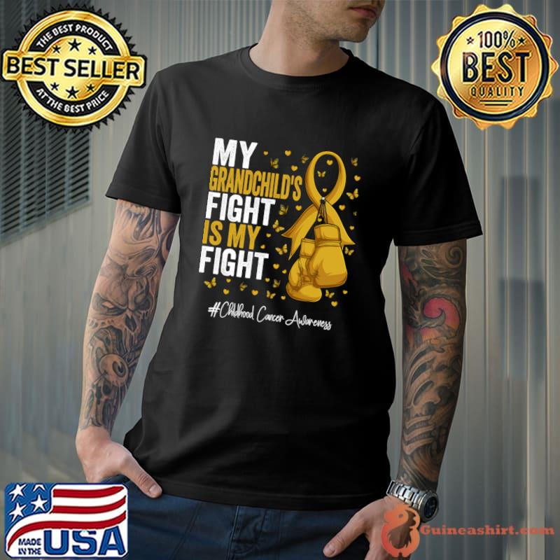 Gold Ribbon Grandchild Fighter Childhood Cancer Awareness T-Shirt Unisex