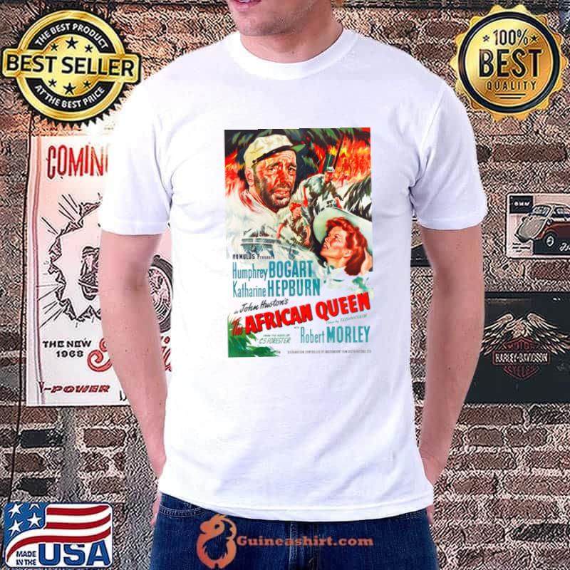 Humphrey Bocart Katharine Hepburn The African Queen UK Movie Poster T-Shirt