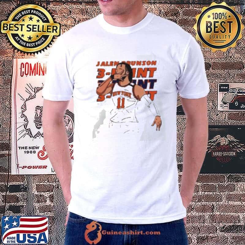 Jalen Brunson 11 New York Knicks Three Point Shirts
