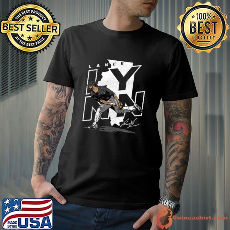 Lance lynn American professional baseball pitcher for the St. Louis Cardinals player map T-Shirt