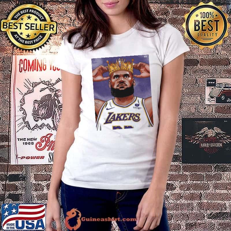 Lebron James Crown 40K Point Los Angeles Lakers basketball shirt