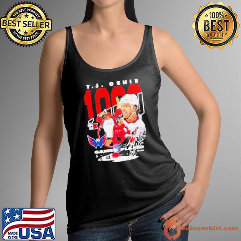 Limited Tj Oshie 1000 Games Played Shirt
