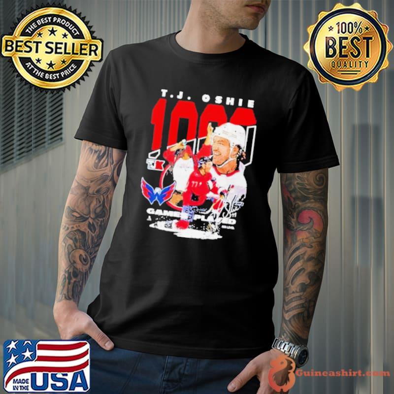 Limited Tj Oshie 1000 Games Played Shirt Unisex