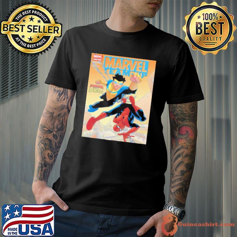 Marvel Team Up Spiderman Meets Invicible Shirt