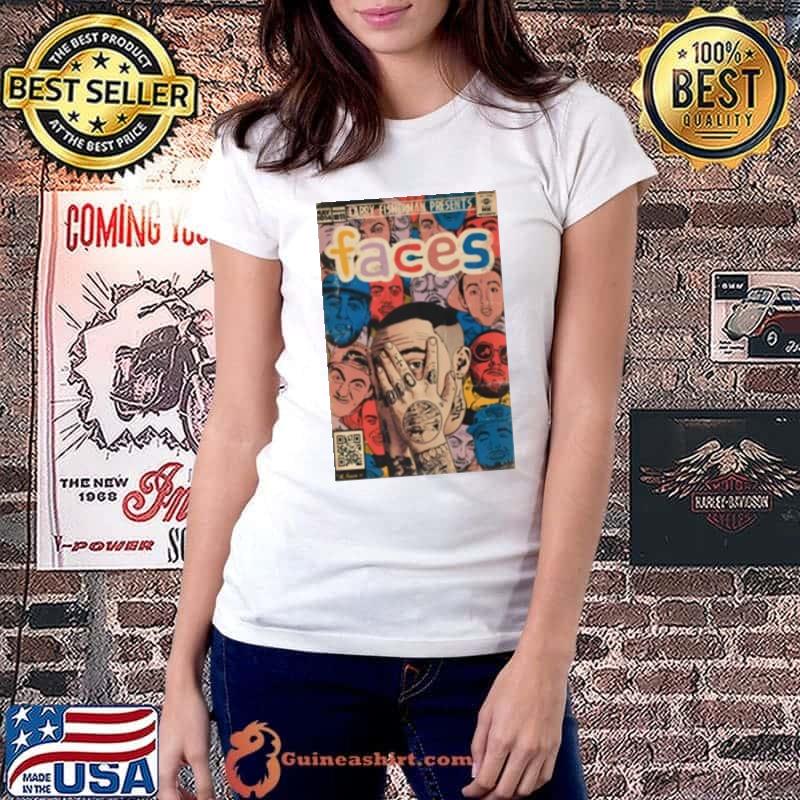 Michaelkreiserart Mac Miller Faces T Shirt