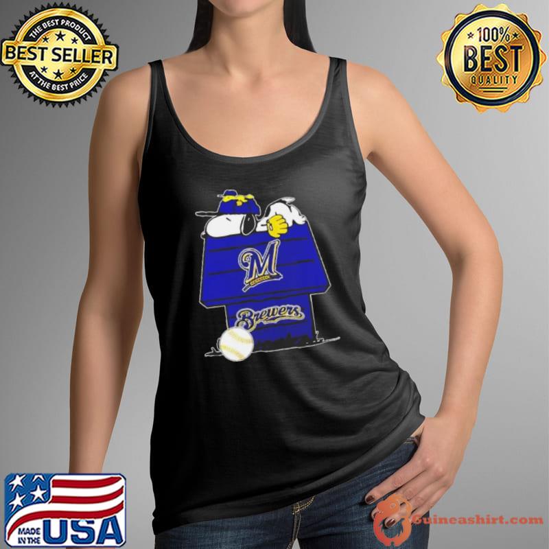 Milwaukee Brewers Snoopy And Woodstock The Peanuts Baseball Shirt Tank Top