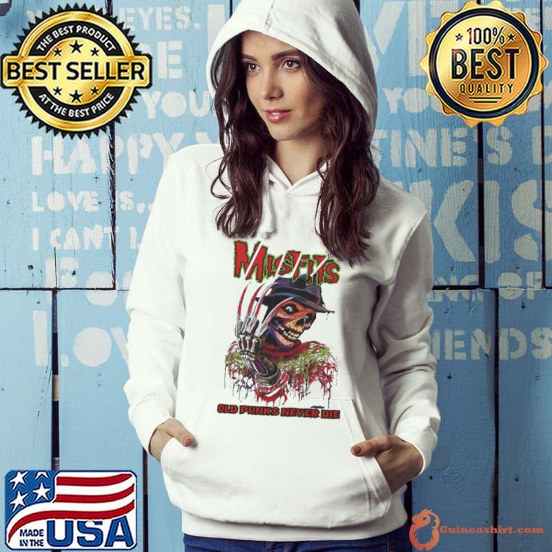 Misfits Old Punks Never Die Skeleton Shirt Hoodie