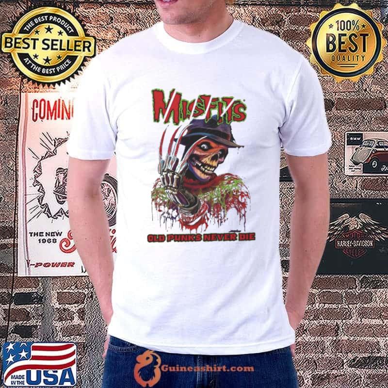 Misfits Old Punks Never Die Skeleton Shirt Unisex