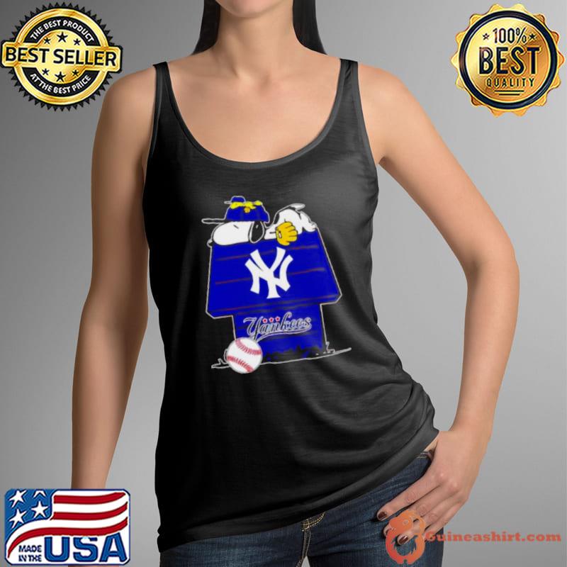 New York Yankees Snoopy And Woodstock The Peanuts Baseball Shirt Tank Top
