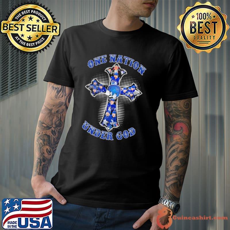 NHL Toronto Maple Leafs One Nation Under God Signatures Shirt Unisex
