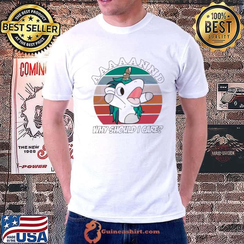 Nice bluey Unicorn Why Should I Care vintage shirt