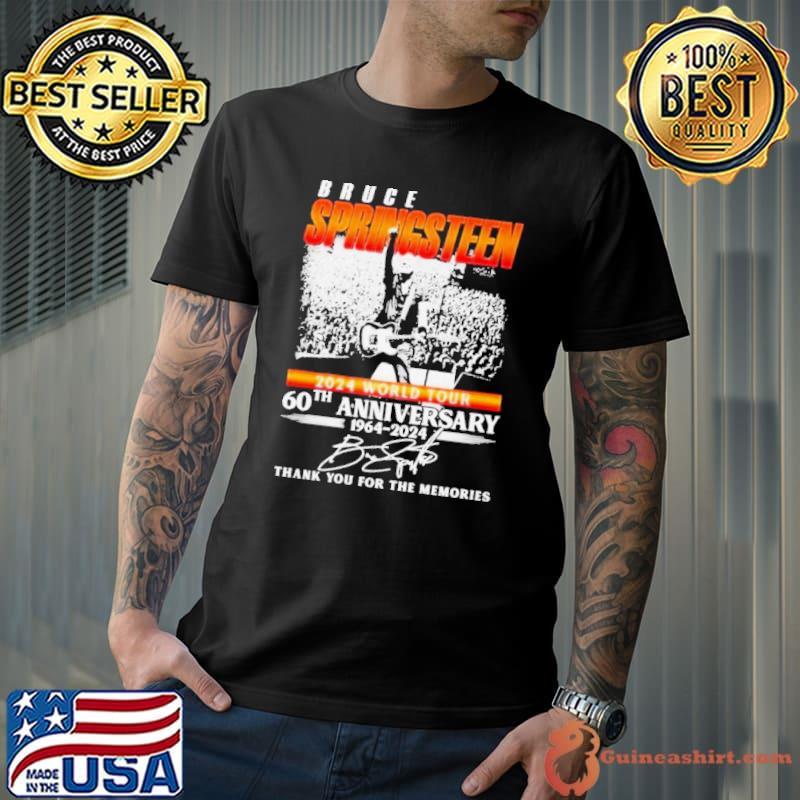 Nice bruce Springsteen 2024 World Tour 60th Anniversary 1964 2024 Thank You For The Memories Signatures s Unisex