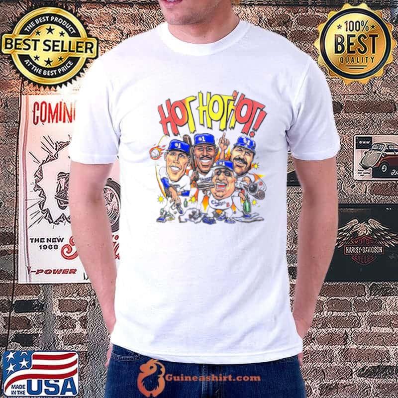 Nice los Angeles Dodgers hot hot hot caricature vintage s Unisex