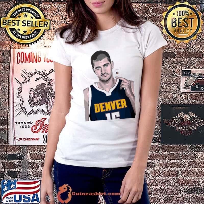 Nice nikola Jokic Jocker Card Denver Nuggets Player Shirt Ladiestee