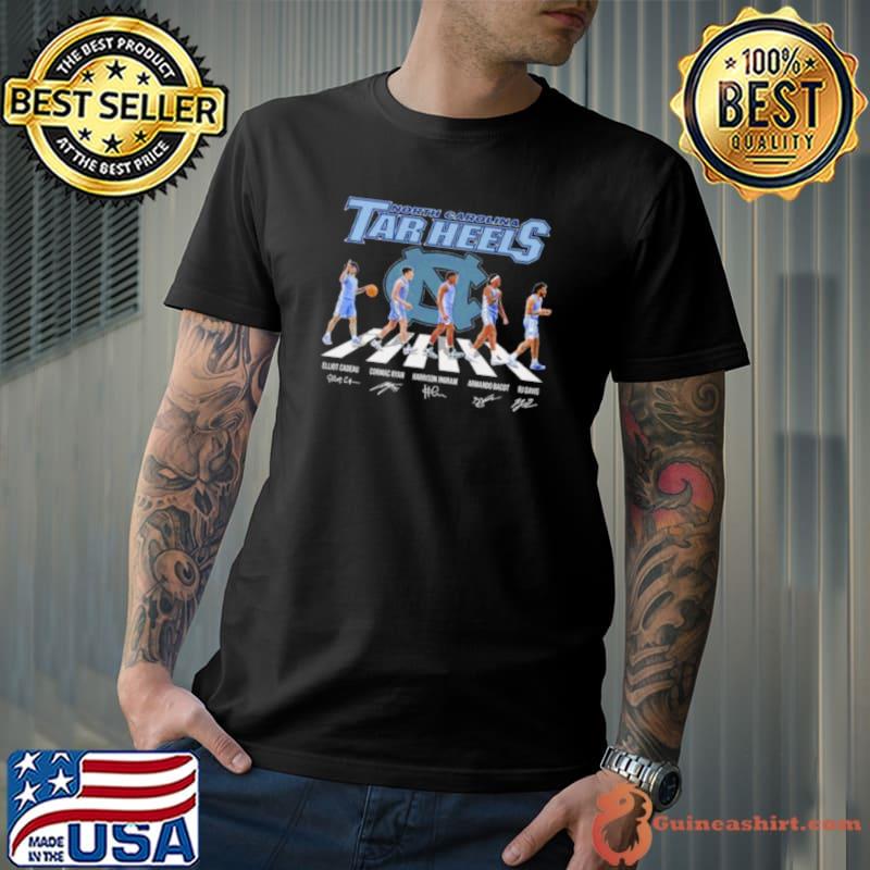 North Carolina Tar Heels Men’s Basketball Abbey Road 2024 Signatures Shirt