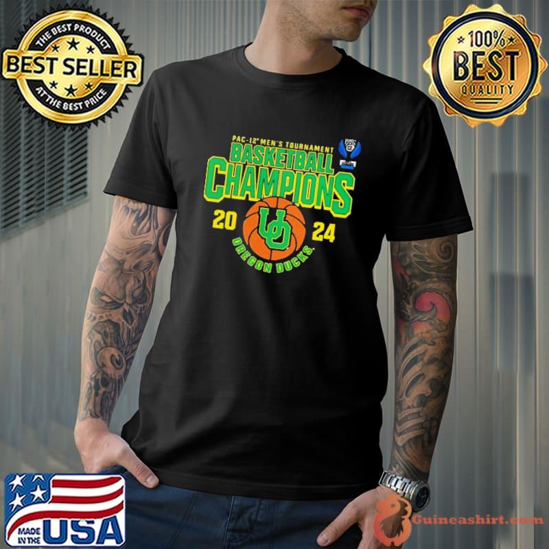 Oregon Ducks 2024 Pac-12 Men’s Basketball Conference Tournament Champions T-Shirt Unisex