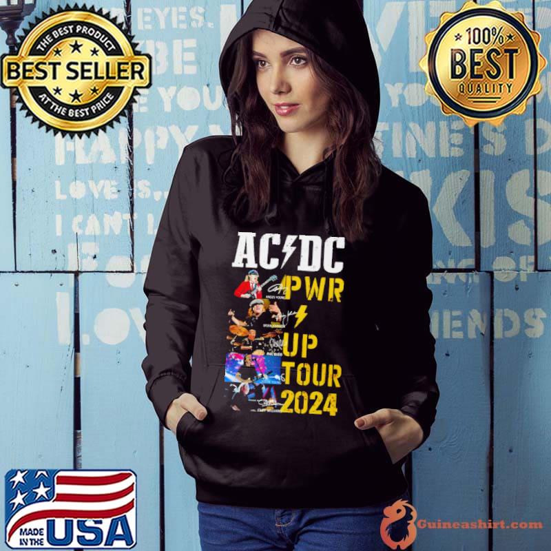 Original Acdc World Tour 2024 Pwr Signatures s Hoodie