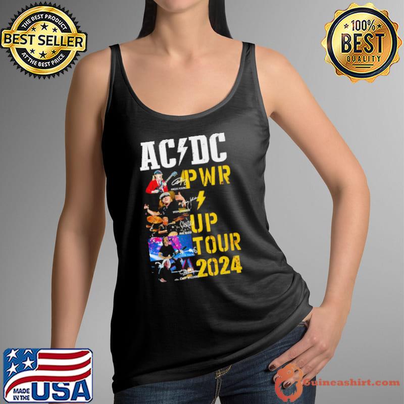 Original Acdc World Tour 2024 Pwr Signatures shirt