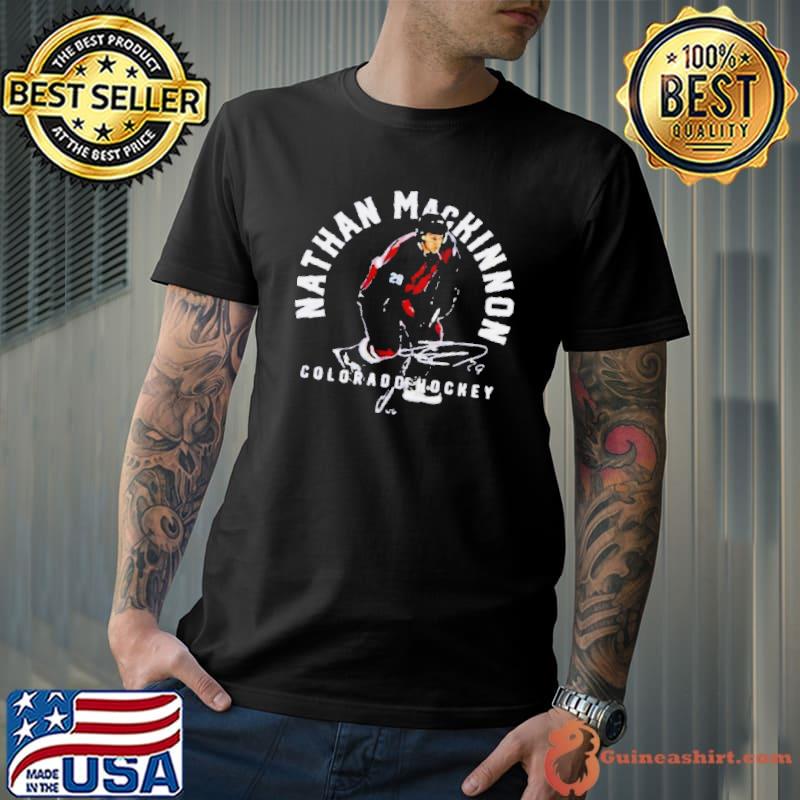 Original canadian professional ice hockey Colorado Avalanche nathan mackinnon emblem Shirt Unisex