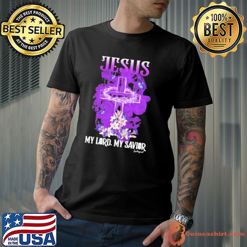 Original jesus my Lord My Savior Cross Butterfly Flowers s Unisex