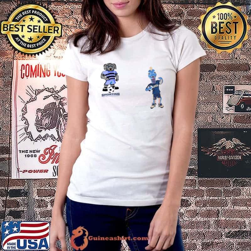 Philadelphia Union VS Sporting Kansas City MLS 2024 mascot cartoon soccer shirt
