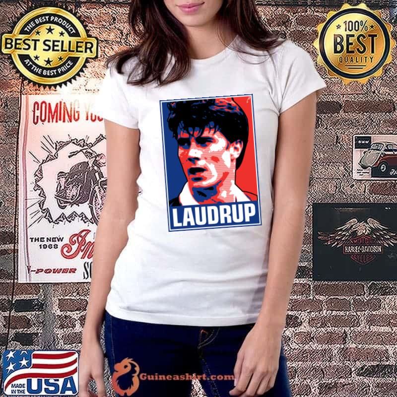 Premium brian Laudrup Player Football CHampionships RANGERS T-Shirt Ladiestee