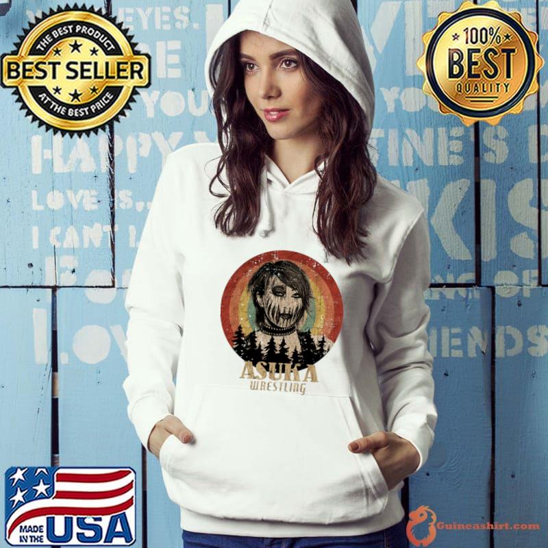 Retro Sunset Asuka Wrestling Japanese professional wrestler T-Shirt Hoodie
