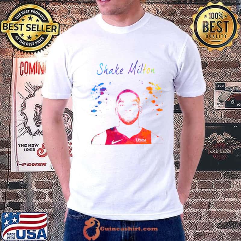 Shake Milton American professional basketball Detroit Pistons watercolor T-Shirt