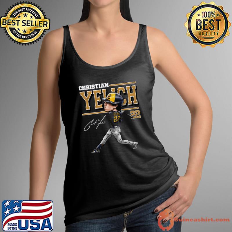 Signature American professional baseball left fielder Milwaukee Brewers christian T-Shirt