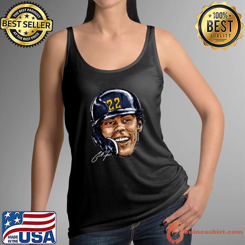 Signature American professional baseball left fielder Milwaukee Brewers christian yelich smile T-Shirt