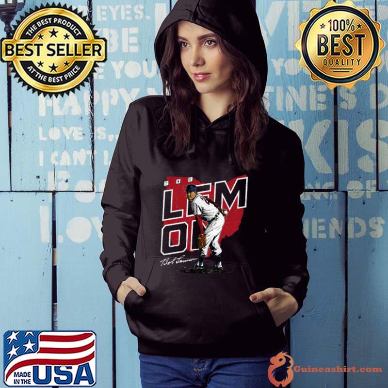 Signature American right-handed pitcher and manager bob lemon player map T-Shirt Hoodie