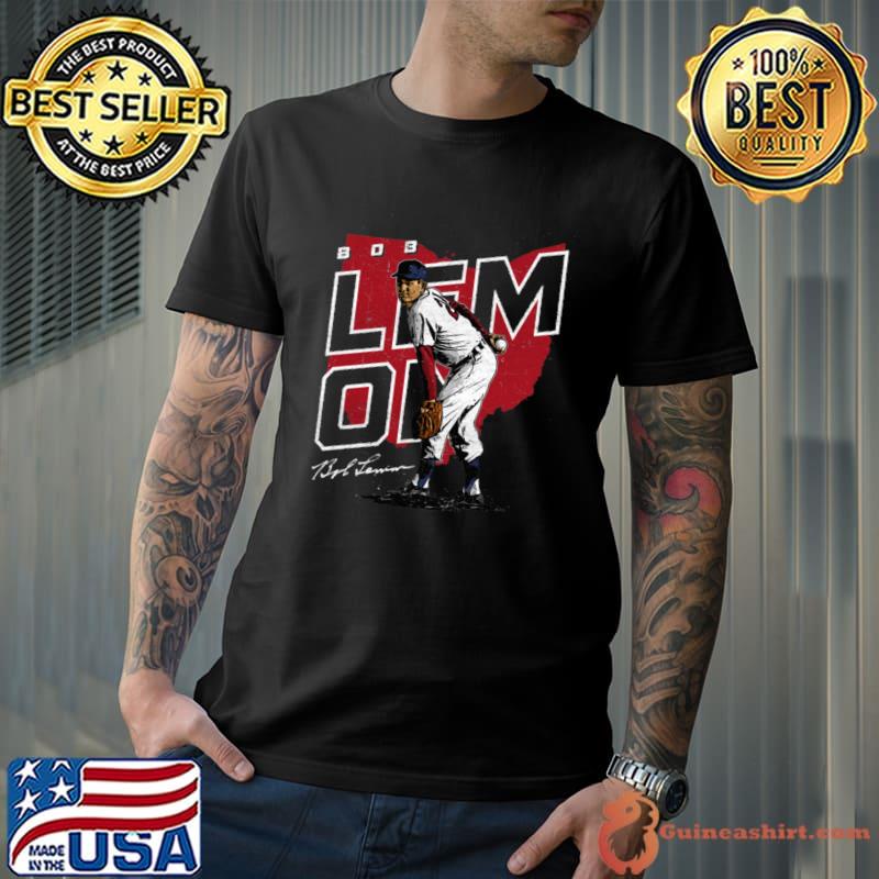 Signature American right-handed pitcher and manager bob lemon player map T-Shirt Unisex