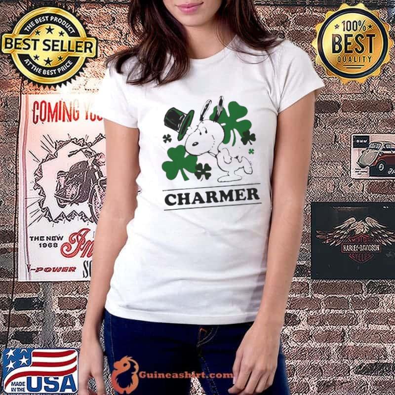 Snoopy And Woodstock Charmer St Patrick’s Day 2024 T-s Ladiestee