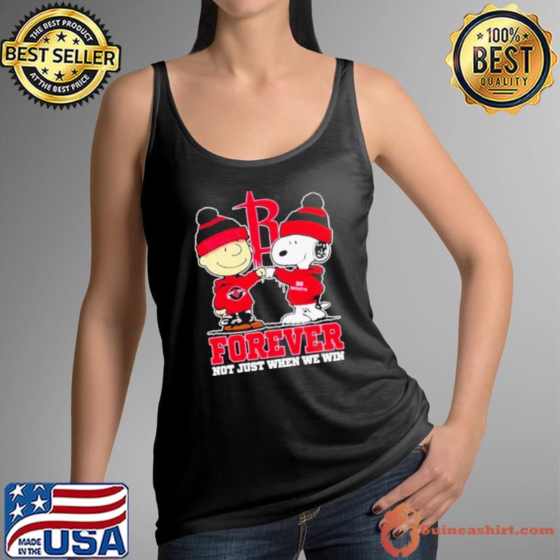 Snoopy Fist Bump Charlie Brown Houston Rockets Forever Not Just When We Win Shirts
